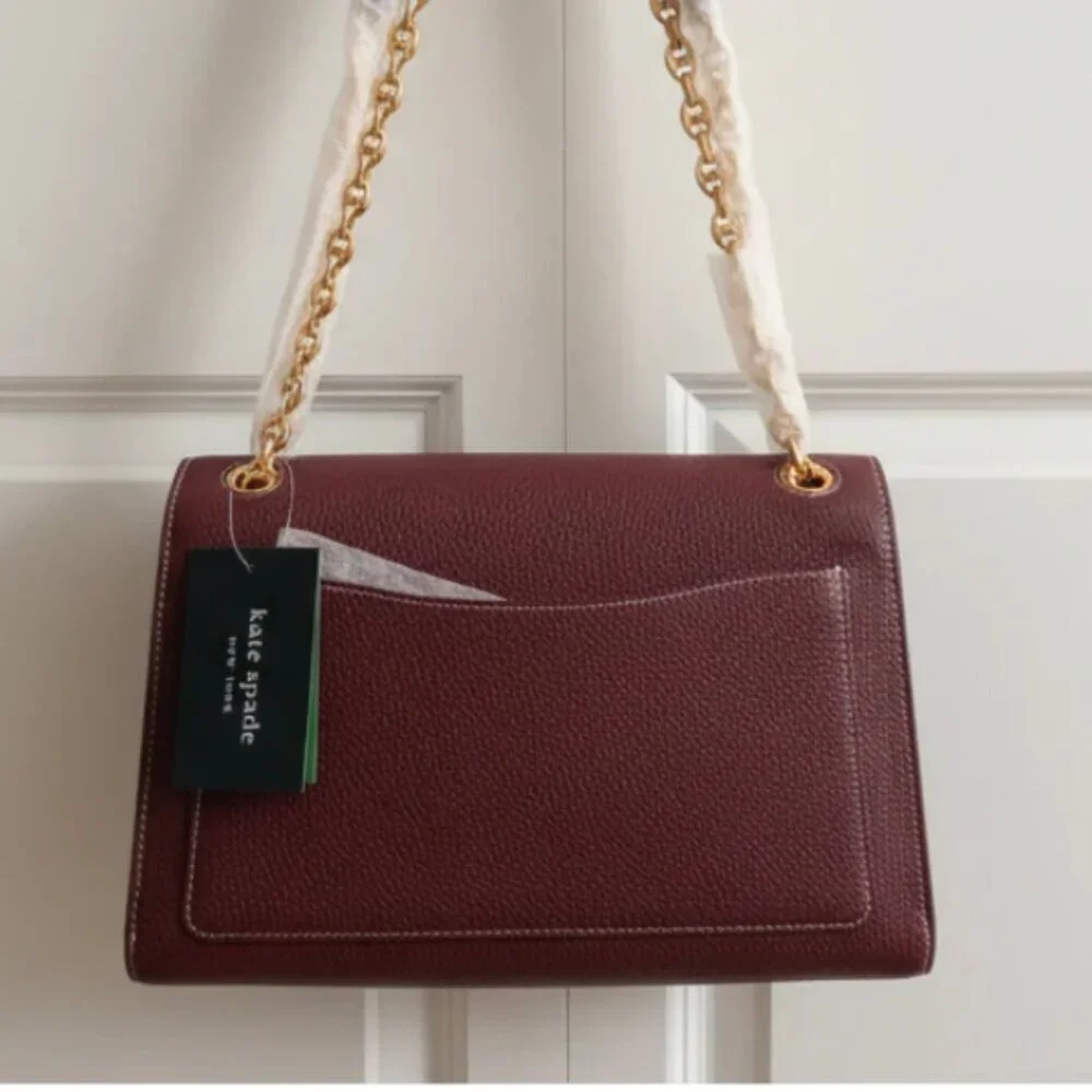 Kate Spade Gramercy Convertible Medium Red Cordovan Leather Bag